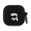 Karl Lagerfeld KLA4RUNIKK AirPods 4      cover czarny/black Silicone Karl Head 3D